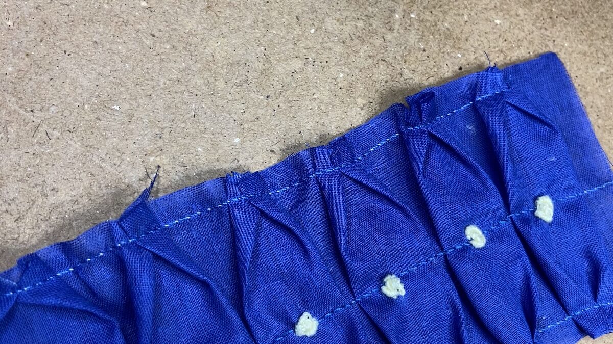 how fabric trim looks after embroidering