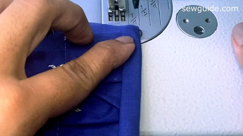 stitch the edge of the trim