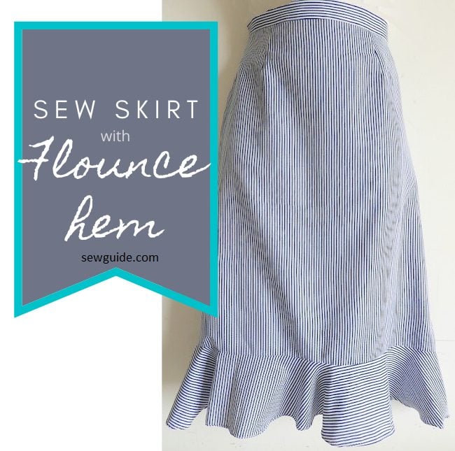 flounced hem skirt
