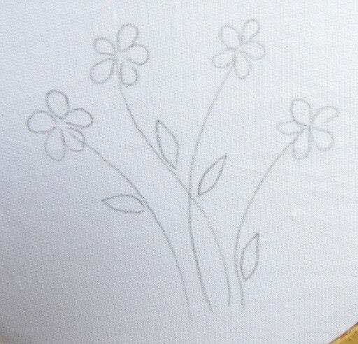 5 petals flowers on tall stalks