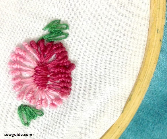 pistil stitch embroider flowers