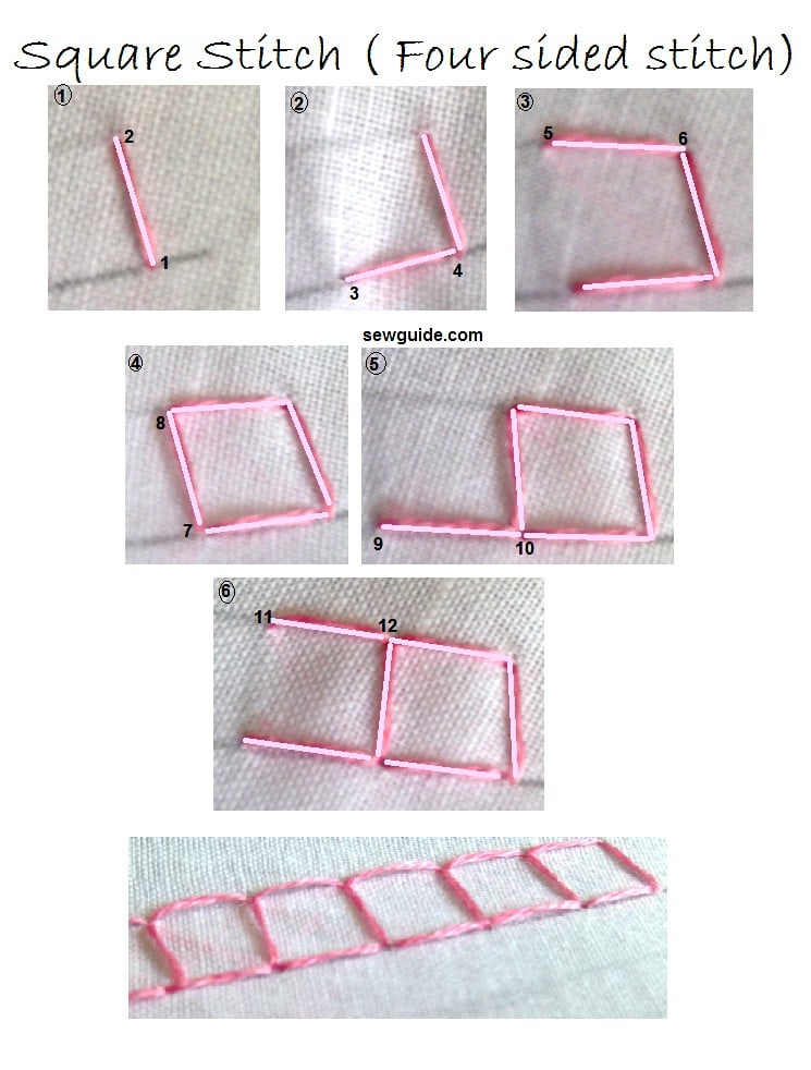 four sided square stitch