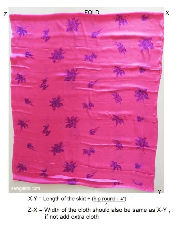 Fabric for the full length skirt sewing