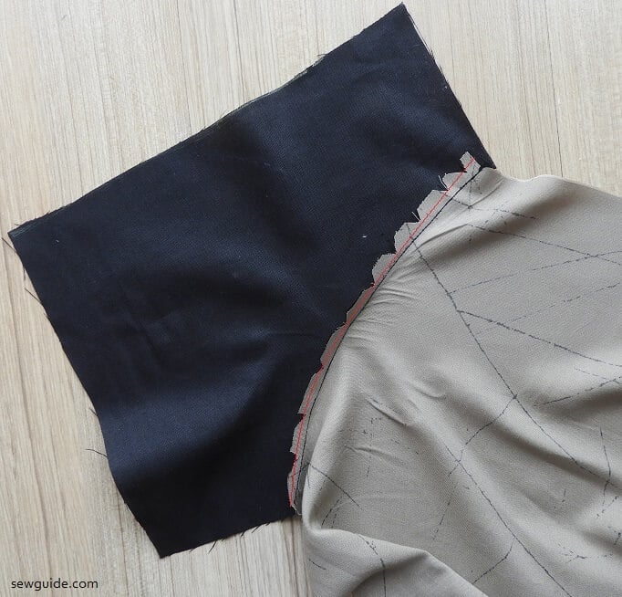 Turn the facing to the inside