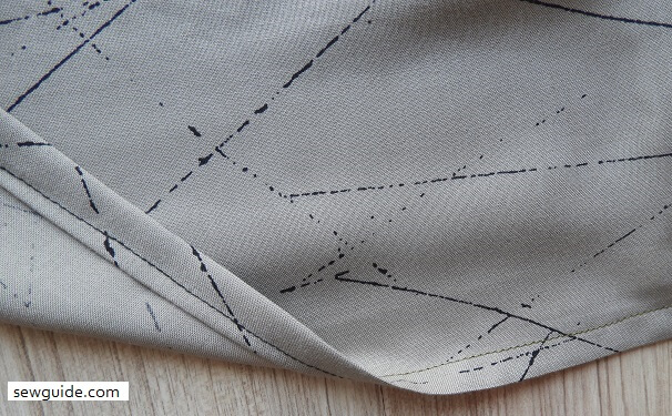 Hem the skirt bottom edge