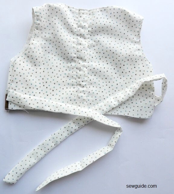 sash joined - get frock rightside out