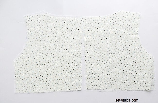 2 pieces of back bodice