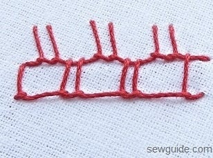 hand embroidery stitch -buttonhole .65 blanket filling stitches
