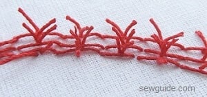 hand embroidery stitch - turkey stitch turkey stitch