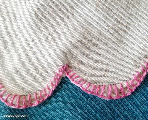 scalloped edges used on the hem