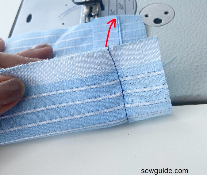 fold the cuff fabric