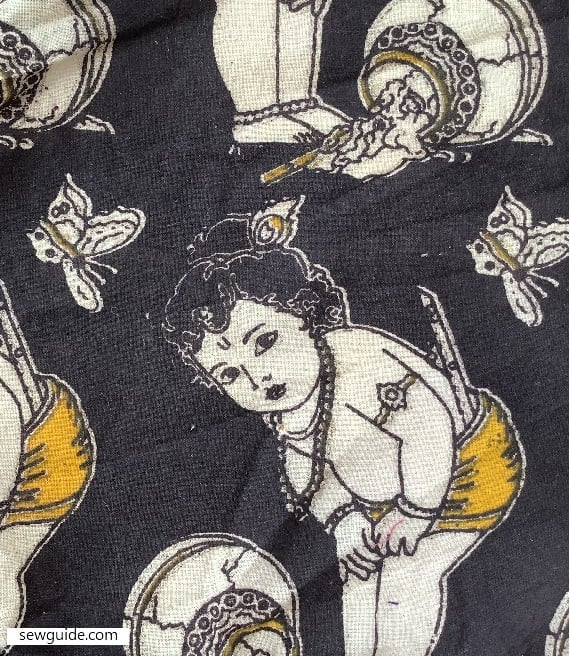 Hindu deities on fabric printing