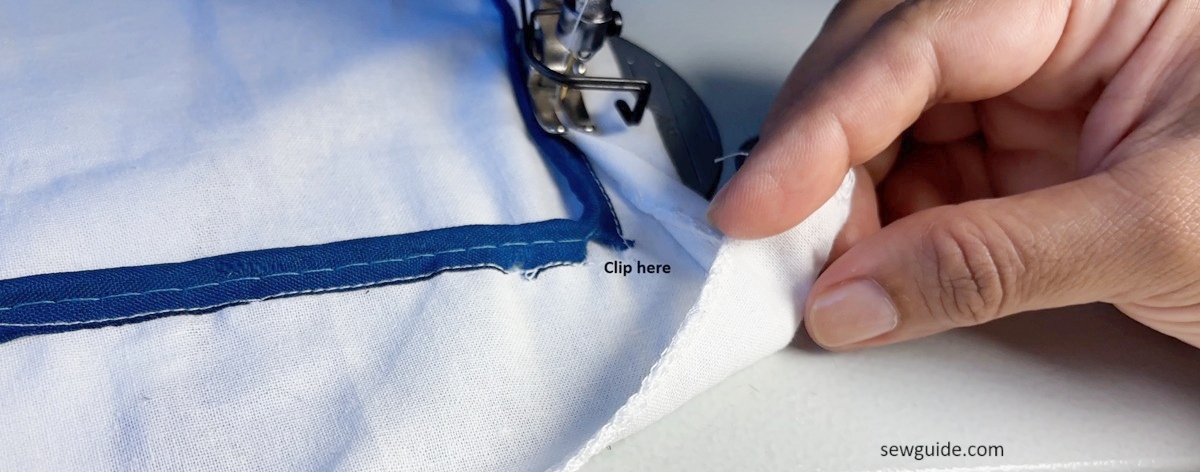 inset piping trim on fabric edge