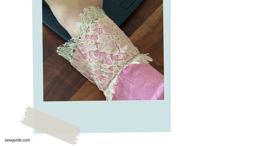 lace edge on a sleeve