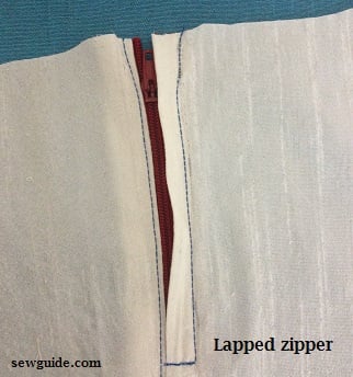 lapped zipper