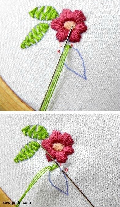 leaf embroidery