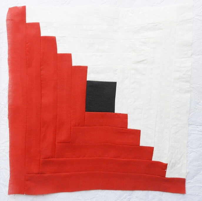 log cabin - block sewing