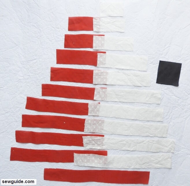 log cabin block sewing