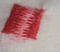 complete the design with long and short stitches - instructions