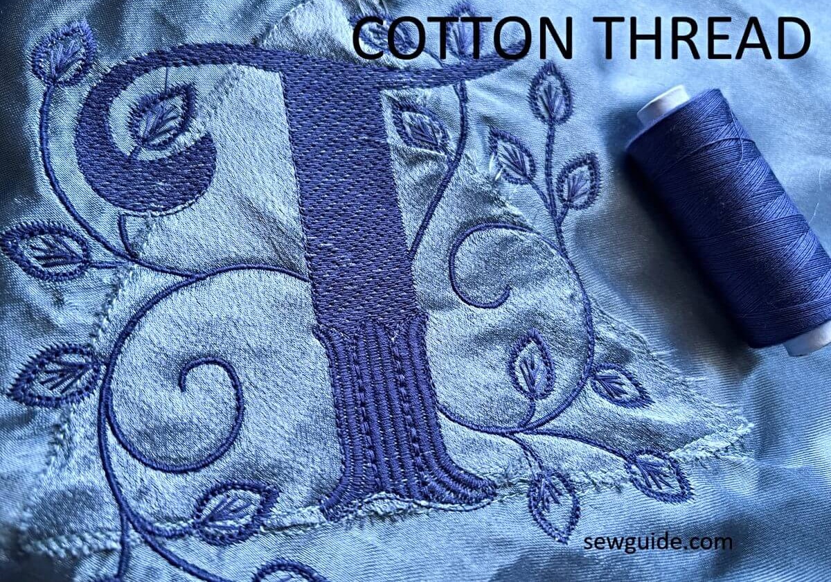 cotton thread used for machine embroidery