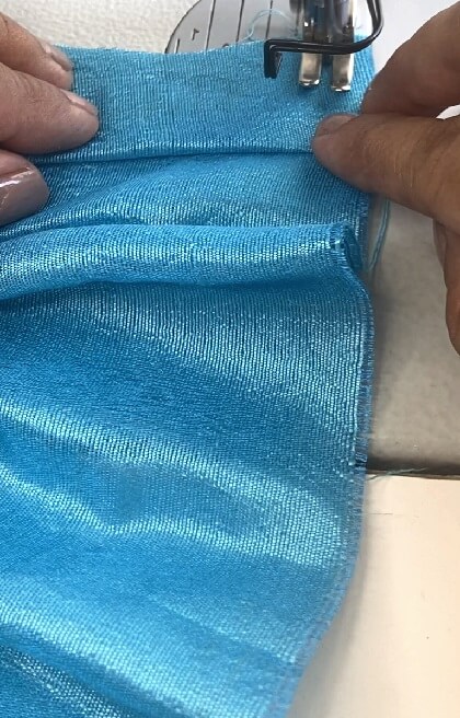 pleats on the other side.