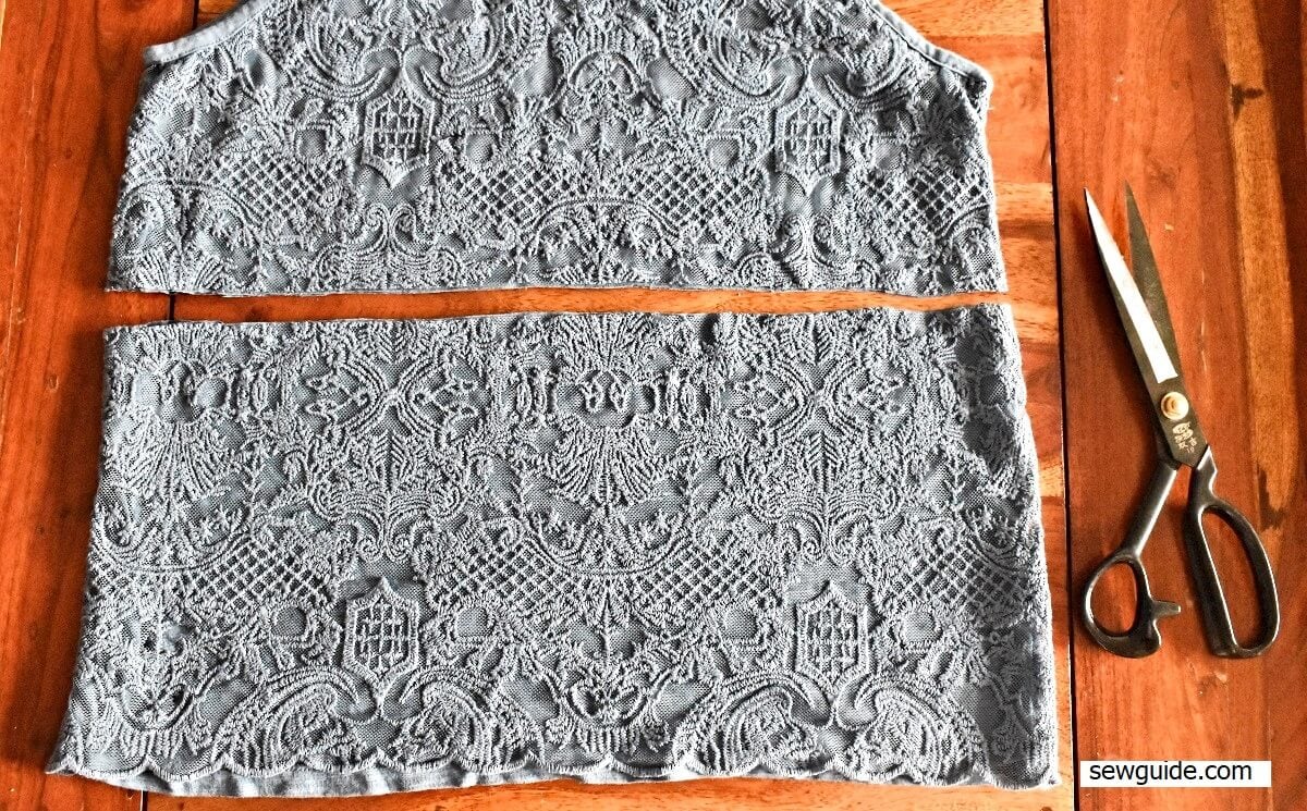 cut off the bottom edge of a loose top to make the extender for making a short top look longer