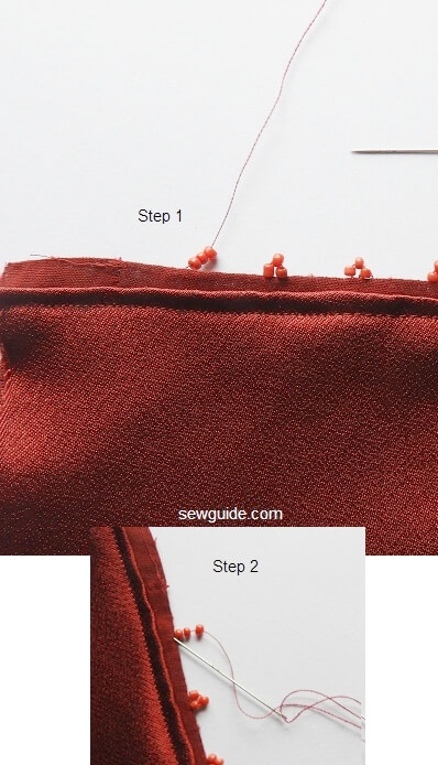 beaded edges for mask fabrics