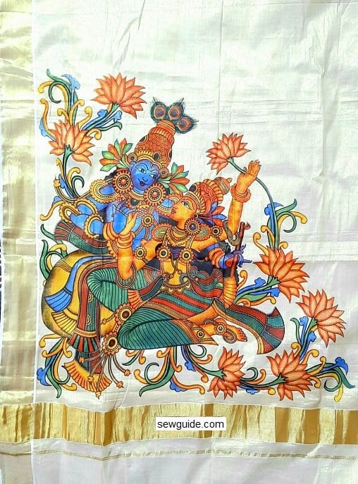 indian fabric prints - mural painting