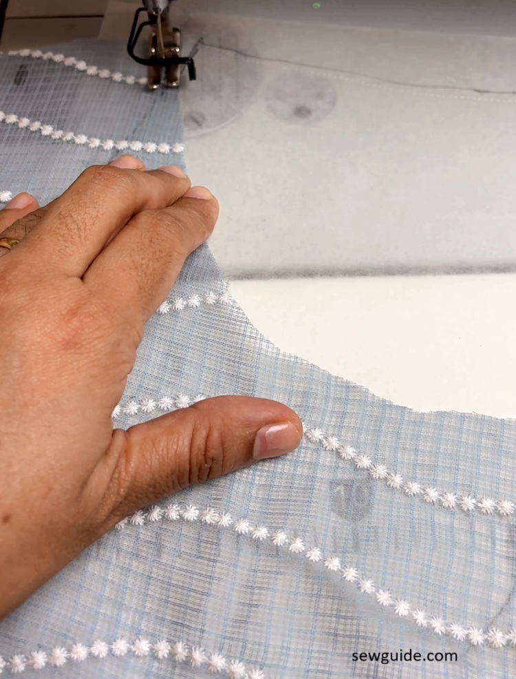 sew neckline edge