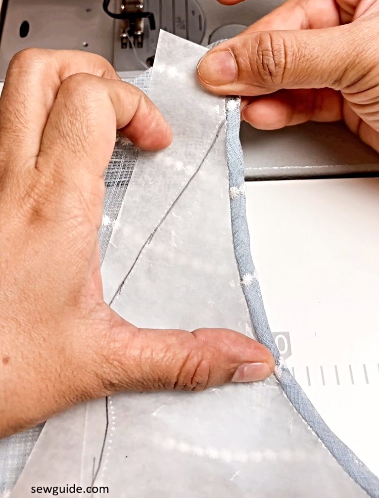 fold the paper to the back 