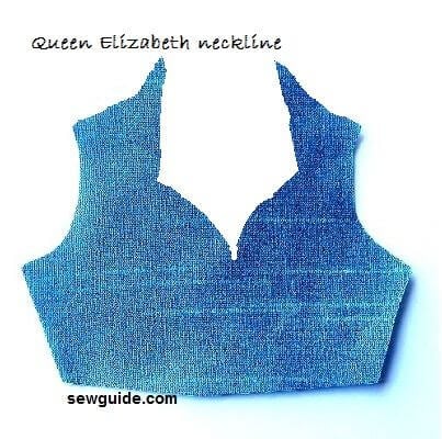 queen elizabeth neckline design for tops