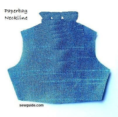 paper bag neckline designs