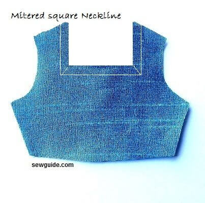 mitered neckline shapes for clothes