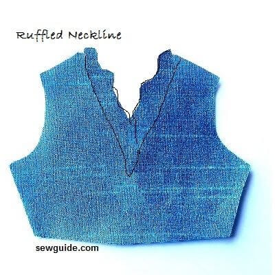 ruffled neck line styles