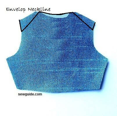 envelop neckline  - catalogue of neckline designs