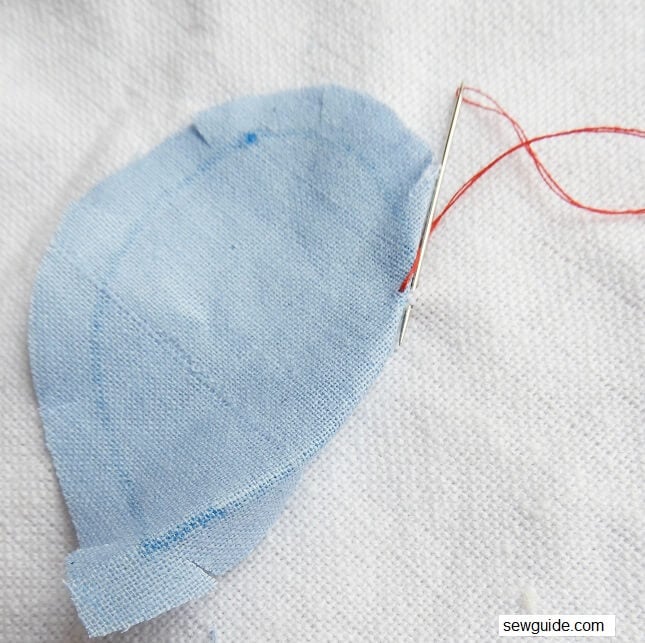 needle turn applique using ladder stitch