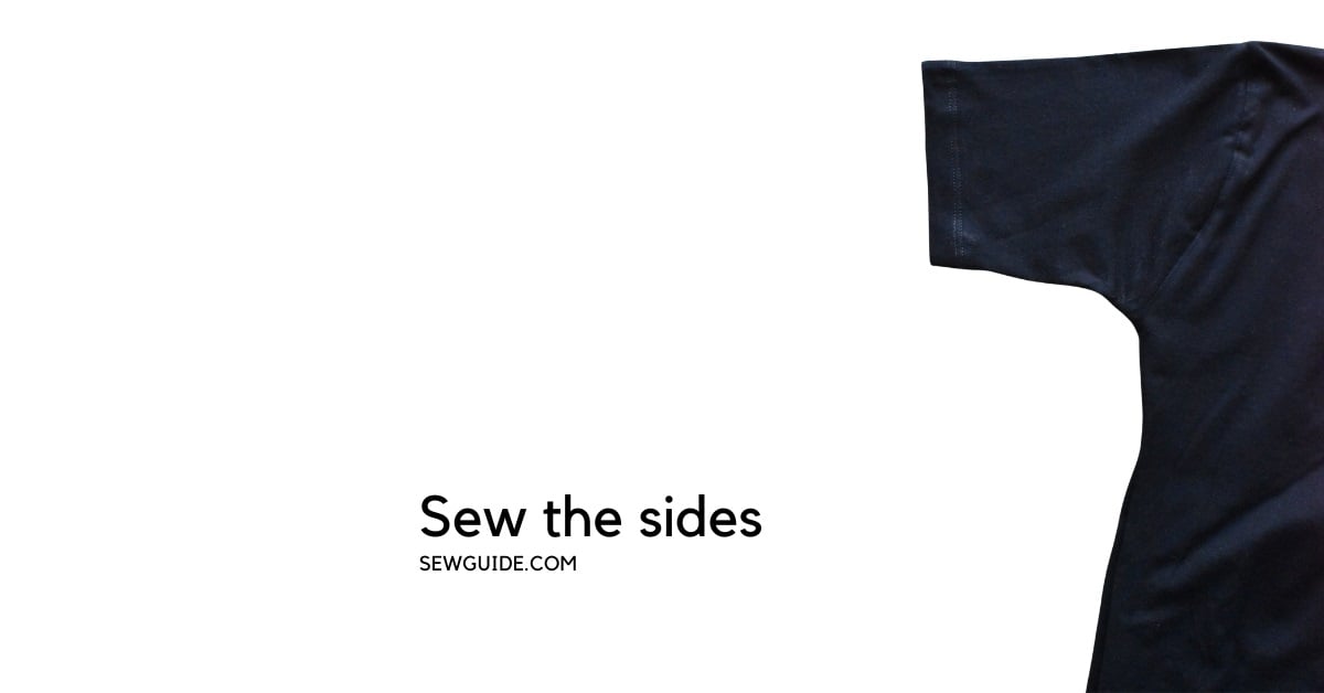 Sew the sides of the tshirt.