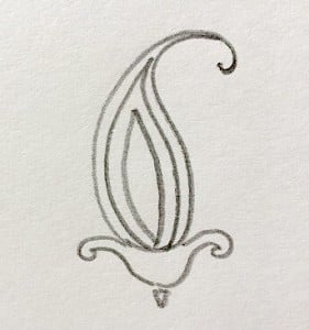 how to draw a paisley motif