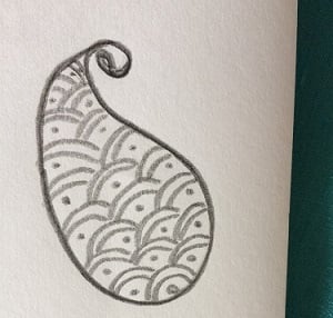 paisley motif drawing