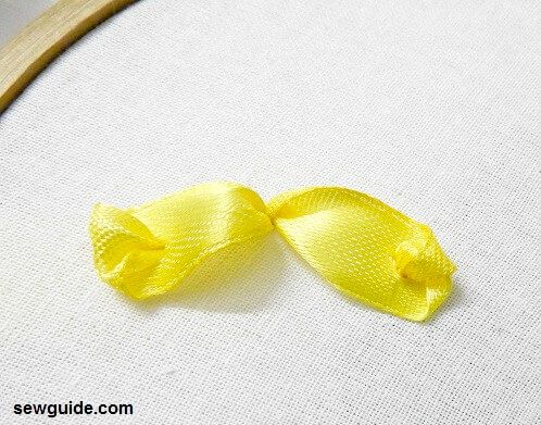 Make petal shapes with ribbon