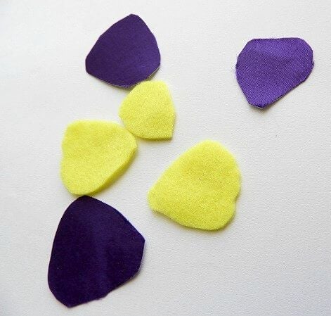 cut out felt petals