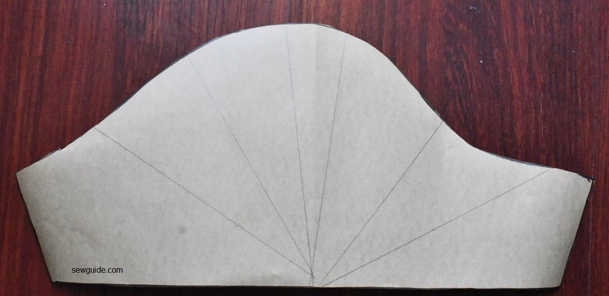 normal seeve pattern marked for balloon sleeve