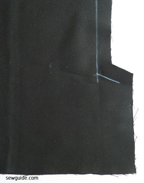 Mark the seam allowance for the vent