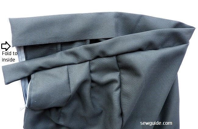 fold the inside edge ; press in place