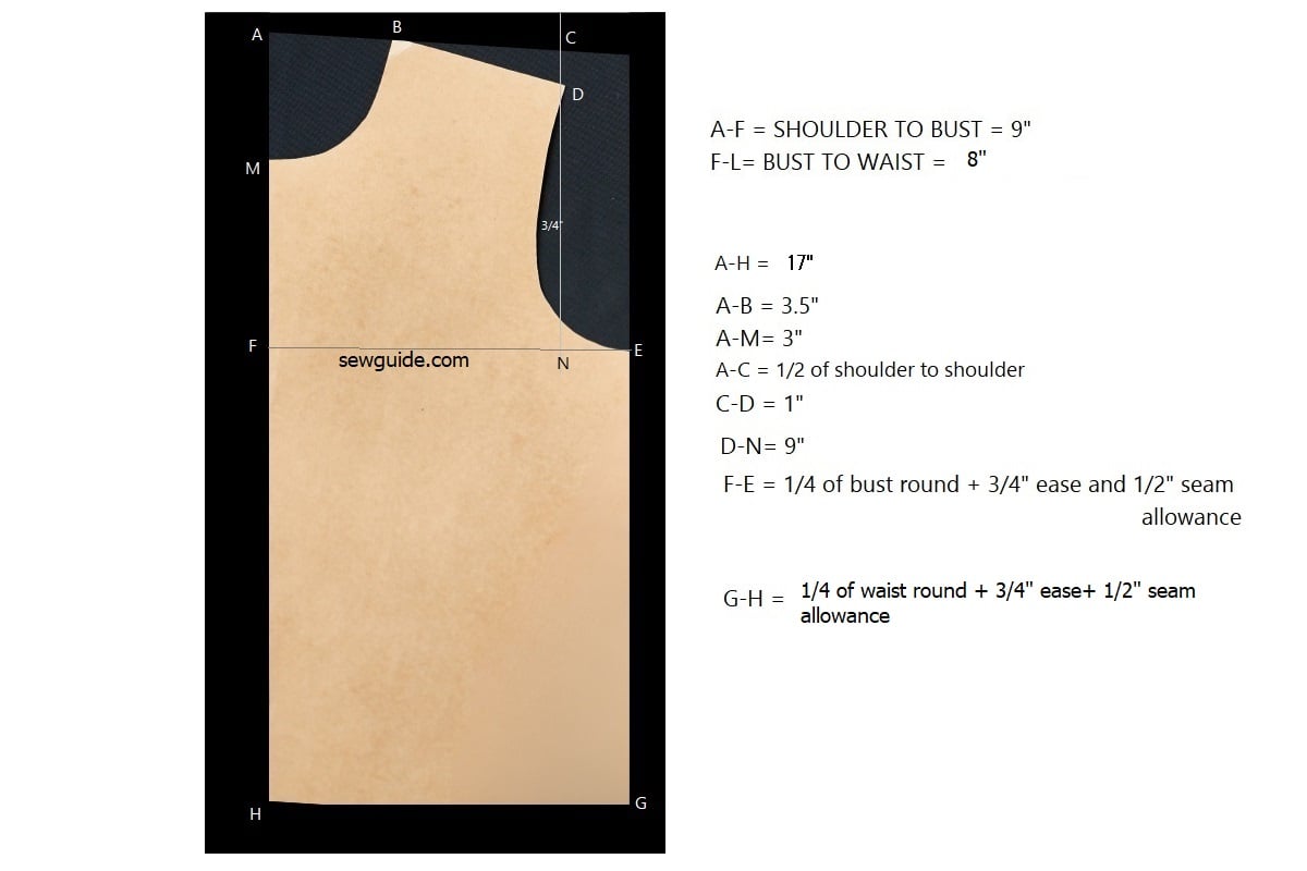 front pattern for the peplum top