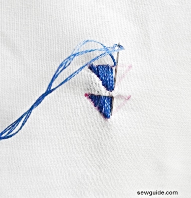 How to fill the design with phulkari stitches