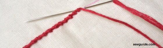 portuguese knotted stem stitch