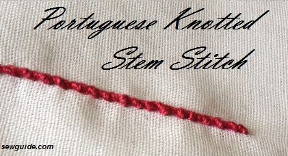 portughese knotted stemstitch