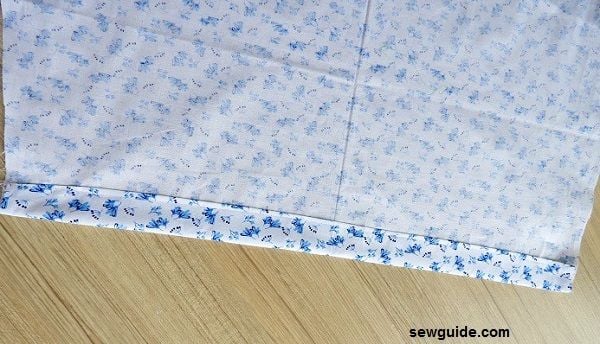 sew the hem of the pajama pant