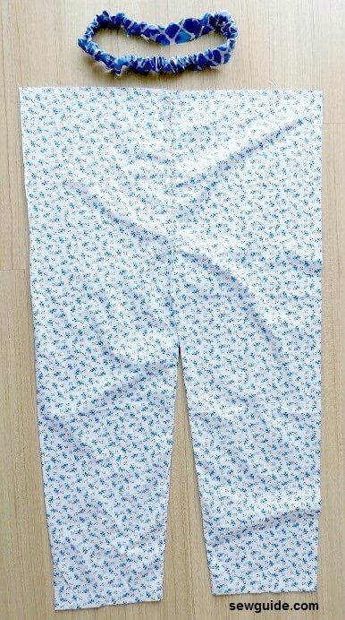 sew the elastic waistband to the pyjama pants